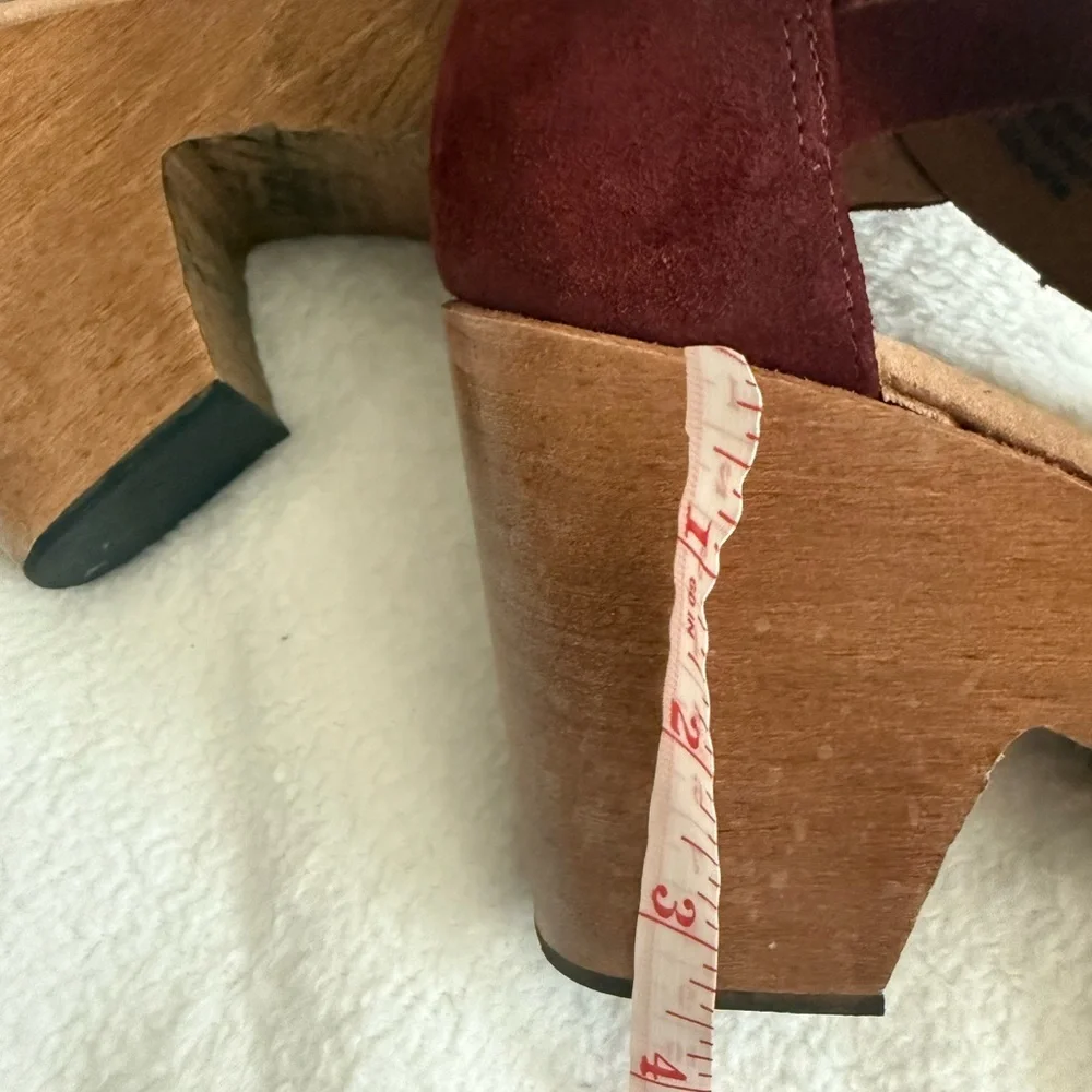 Free People Ceder Clogs in Maroon